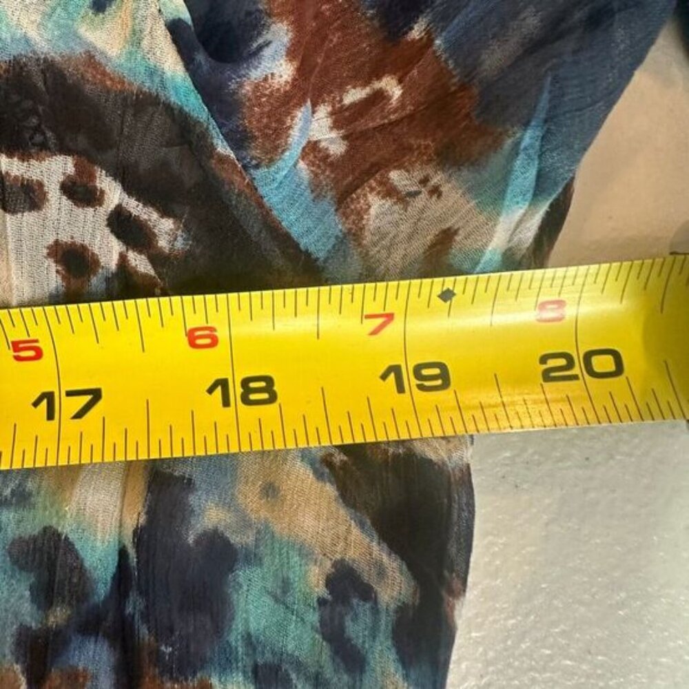 Alberto Makali Piece Set Womens Small Multi‎ Tie Dye Ruffled Trim Button Front - Picture 9 of 12